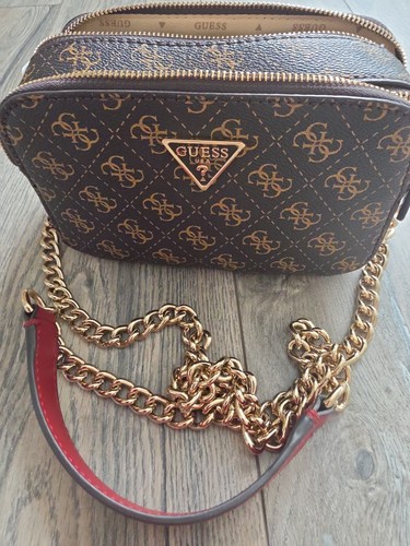 Guess handbag with chain - handbag, strap