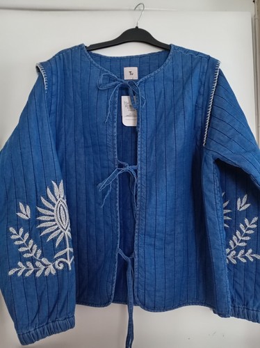 Women blue denim jacket - blue,