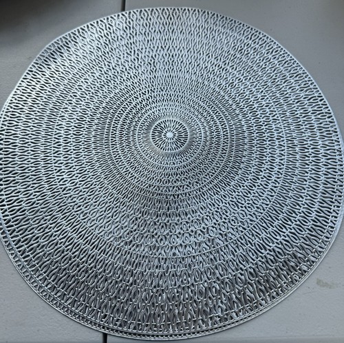 Silver circle plastic - circle,