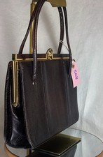 Vintage ladies brown lizard