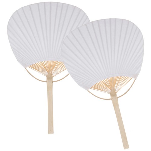 2pcs blank hand fans diy - hand, paper