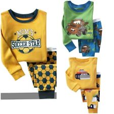 Kids Boys Pixar Cars Pyjamas Set Sleepwear Yellow 2Pc Long Sleeves 2 To 7 Years