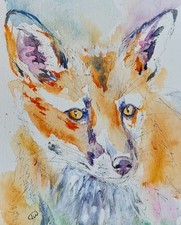 ORIGINAL FOX PAINTING