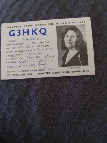 Vintage qsl card uk early - ,
