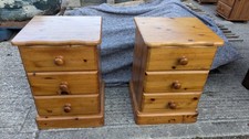 Pair of pine bedside tables