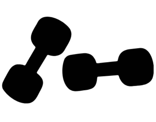 Dumbbells vinyl decal - vinyl,
