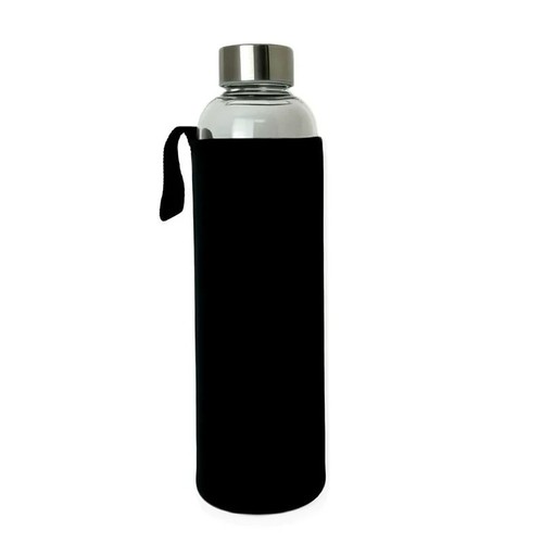Glass water bottle with - water,