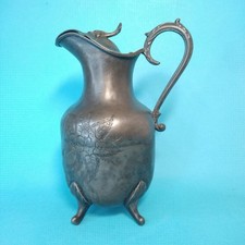 Vintage pewter lidded pitcher