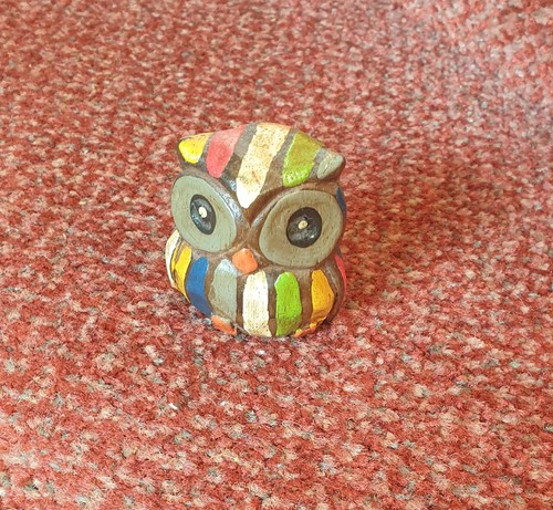 Carved wooden owl