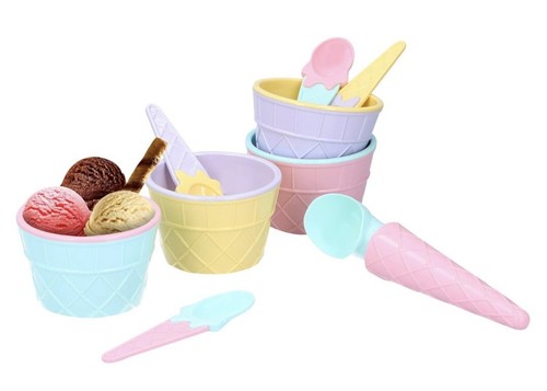 Pastel coloured ice cream - coloured,