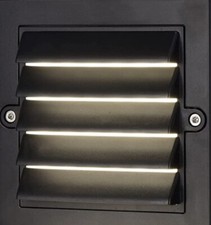 Zonk LED Black Wall Lights, Wateproof IP65 Staircase Light 230V, 4000K Indoor.