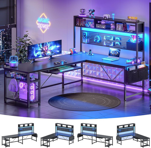 Shaped gaming desk - shaped,