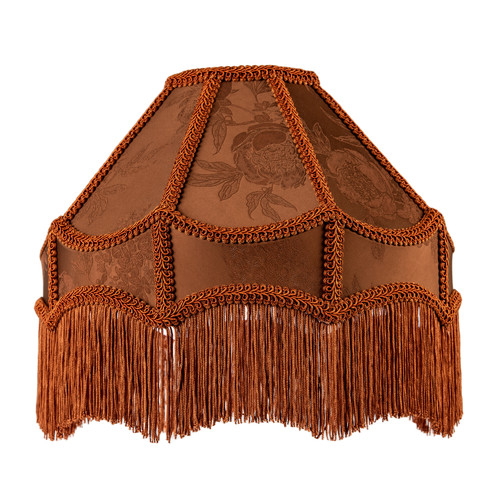 Brown faux silk victorian - silk,