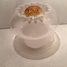 Vintage mid century, glass shade, 1960s 70s￼