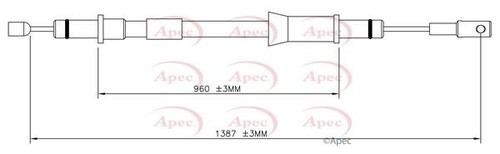 Apec rear brake cable for - rear,