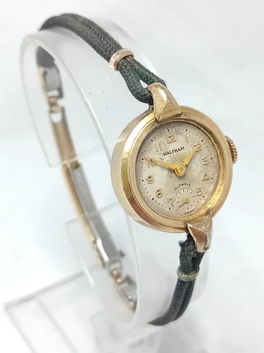Waltham ladies gold plated 17 - gold,