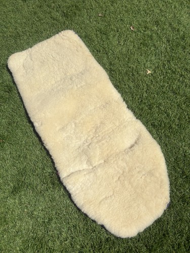 Beige sheepskin quilted - sheepskin, saddle