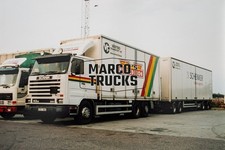 Truck photo Scania 113M 380 box semitrailer Sweden white BILSPEDITION SCH #e4sb