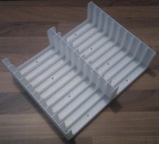 White Cassette Tape tray (Holds 20 tapes, 2x10) storage/holder/stand/rack/box