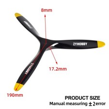 3 Blade CW 15X8 Black +Yellow