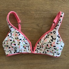 Maaji Lipstick Rose Victory V Wire Bralette-Women's Size S-Reversible Swimwear