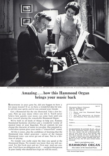 1965 hammond organ l133 - 1965,