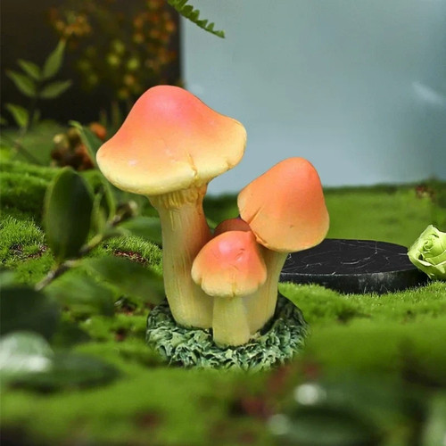 Garden ornament toadstools - garden,