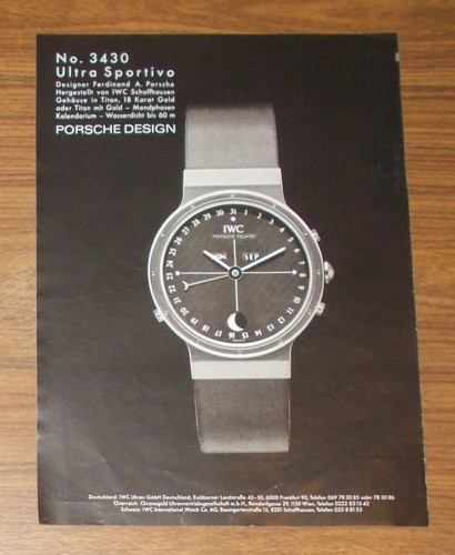 Rare advertising vintage - vintage, iwc