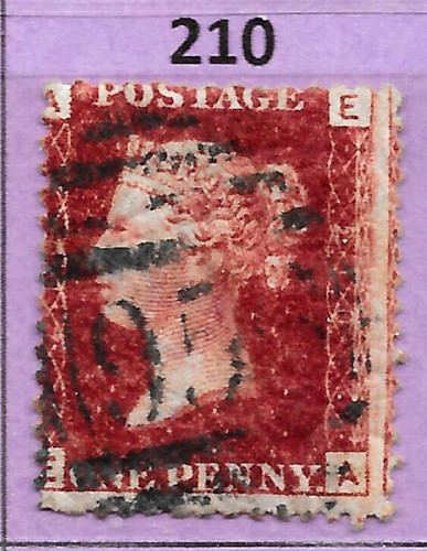 1868 sg43 44 1d penny - sg43, 44,