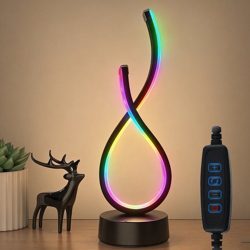 Spiral led table - led, bedroom