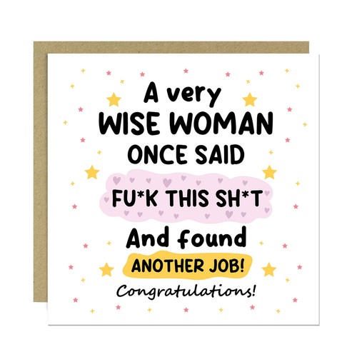 Funny leaving card - leaving, for
