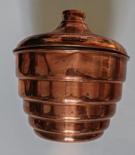 Vintage copper pot with - vintage,