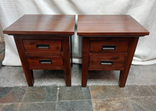 Pair solid rosewood - a,