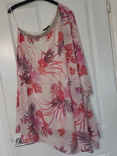 Lipsy pink coral white sheer - coral,