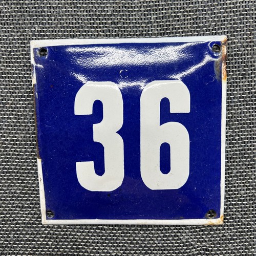 Vintage enamel sign number - vintage,