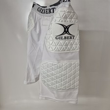 Gilbert Rugby Body Armour - Protective Shorts White - Sz: L Ex Display Free p&p