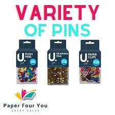 Variety of Pins / Brass Drawing Pins / Push Pins / Paper Clips / Multi-Buy