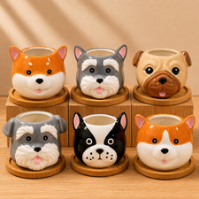 Dog Succulent Plant Pots Small