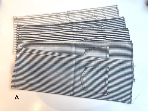 Striped denim fabric - striped,