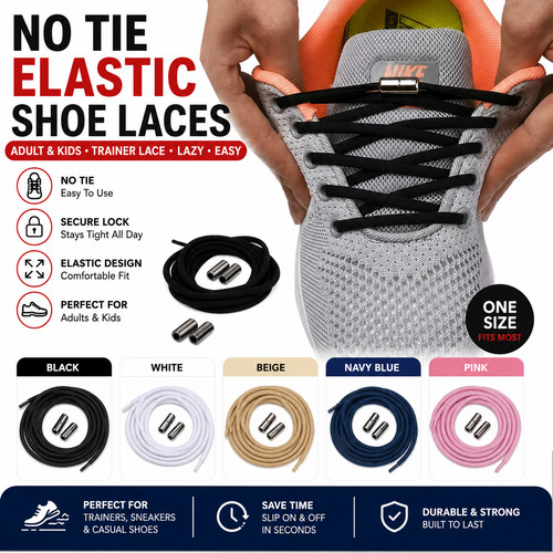 Tie elastic shoe laces - no,