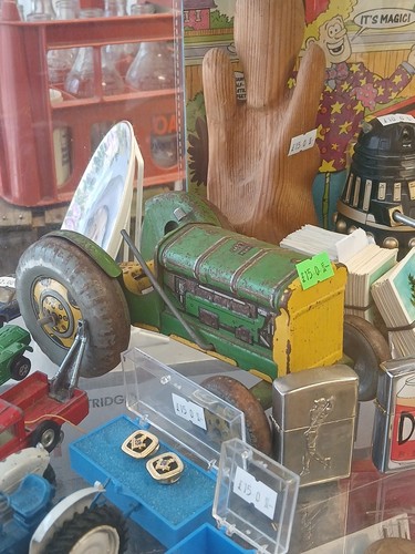 Retro metal tractor - retro,