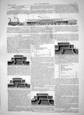 Antique Print 1865 Improvements Floating Docks Slide Valves Marine Engines 19th