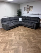 Charcoal Oak Furnitureland Goodwood Power Recliner Sofa - Delivery Available