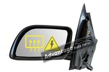 For VW Polo Mk4 2002-2005 Electric Wing Door Mirror Black Cover Passenger Side
