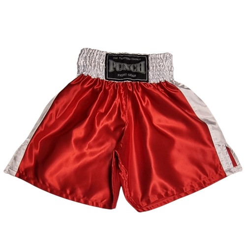 Boxing shorts white red - &, made