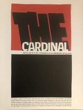 The Cardinal, Otto Preminger, Saul Bass 1963 Film Poster 16x12” On Card 12