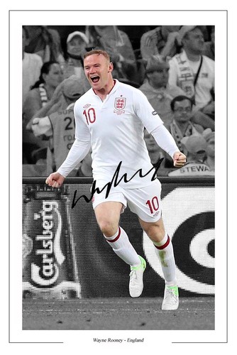 Wayne rooney england - rooney, autograph
