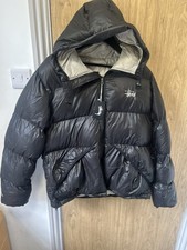 Stussy Black Puffer Jacket Winter Edition 800 Down Fill