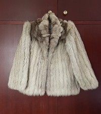 Real Fox Fur  Silver Coat