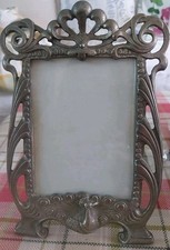 Vintage Heavy Pewter Peacock Frame
